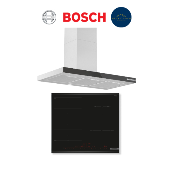 BOSCH SET เครื่องดูดควัน+เตาอินดักชั่น DWB97BK61T+PXE675DC1E (เครื่องดูดควันเข้าพฤษภา)