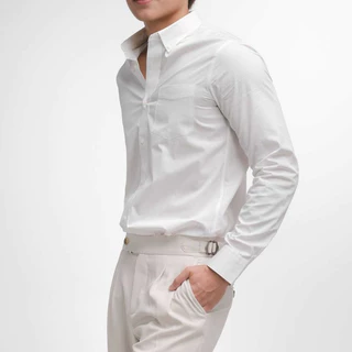 era-won เสื้อเชิ้ต ทรงปกติ Ultrafine Dresshirt แขนยาว สี Double White (ป้ายใหม่)