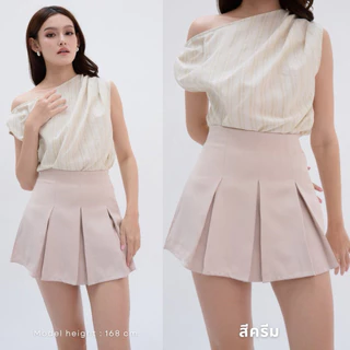 (8สี S-7XL)TENNIS SKIRT กระโปรงเทนนิสเอวสะดือ ซิปข้าง มีซับใน รุ่นTN03 - Mesave