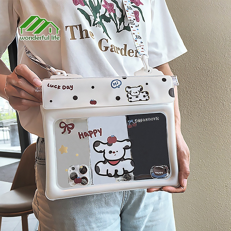 Wonderful Life กระเป๋ากันน้ำ PVC แบบสะพายข้าง ซีล 3ชั้น กันน้ำ ลอยน้ำได้ ใส่มือถือ เครื่องสำอาง เหมาะสำหรับทุกเพศ