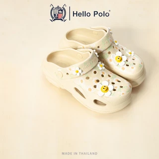 Hello Polo รองเท้าแตะผู้หญิง รองเท้าแตะแพลตฟอร์ม น่ารัก ลายดอกเดซี่ กันลื่นและทนทาน แฟชั่น รองเท้า แตะ วัสดุ EVA HP8053B