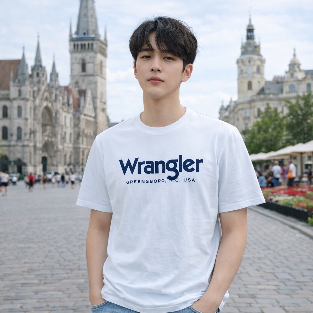 Wrangler เสื้อยืดคอกลมแรงเลอร์ Wrangler ขายหญิงใส่ได้ค่ะ
