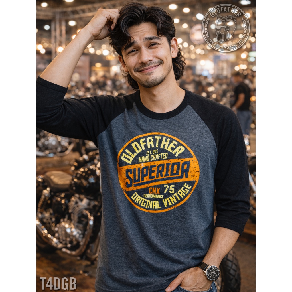 เสื้อแขนสามส่วนวินเทจ Street SUPERIOR Vintage ( รหัสสินค้า T 4 )