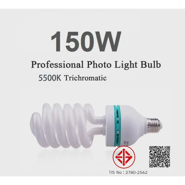 150w 5500k E27 Photo Studio Bulb Video Light Photography Daylight Lamp