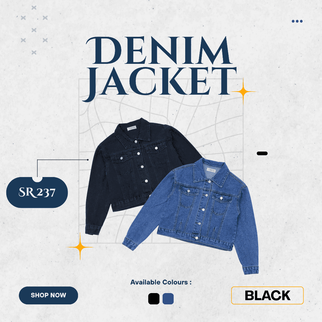 SARAN SR237 เสื้อแจ็คเก็ตยีนส์