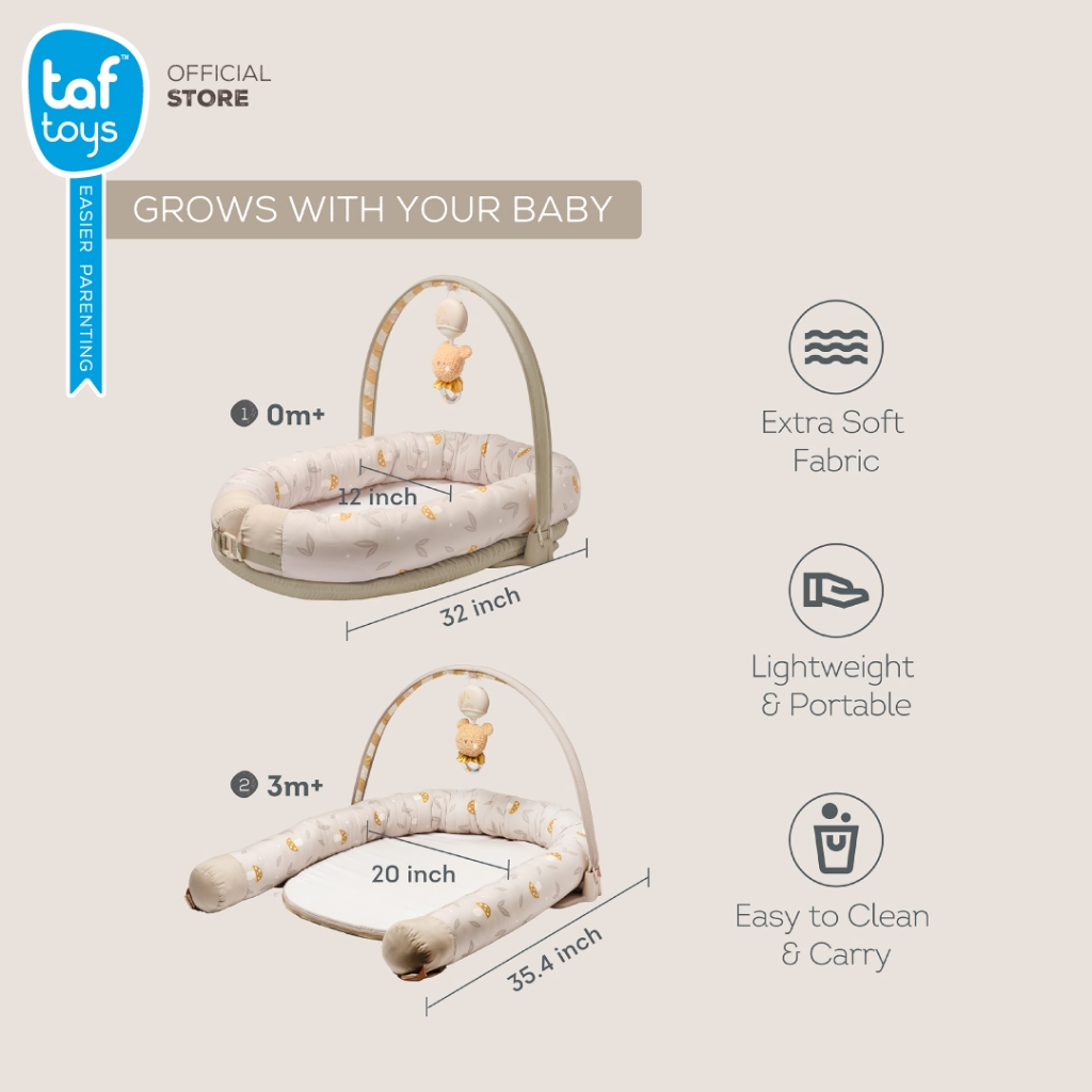Taf Toys ที่นอนเด็กแรกเกิด Little Explorer Lounger เบาะฝึกคว่ำ ของเล่นเสริมพัฒนาการ 0 เดือน ขึ้นไป รูปที่ 4