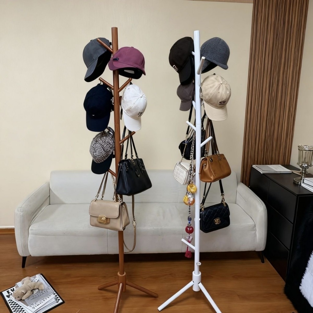 【พร้อมส่ง】ที่แขวนกระเป๋า ราวตากผ้า ที่แขวนหมวกและเสื้อโค๊ท คุณภาพสูง ประหยัดพื้นที่ เสื้อผ้าชั้นวาง
