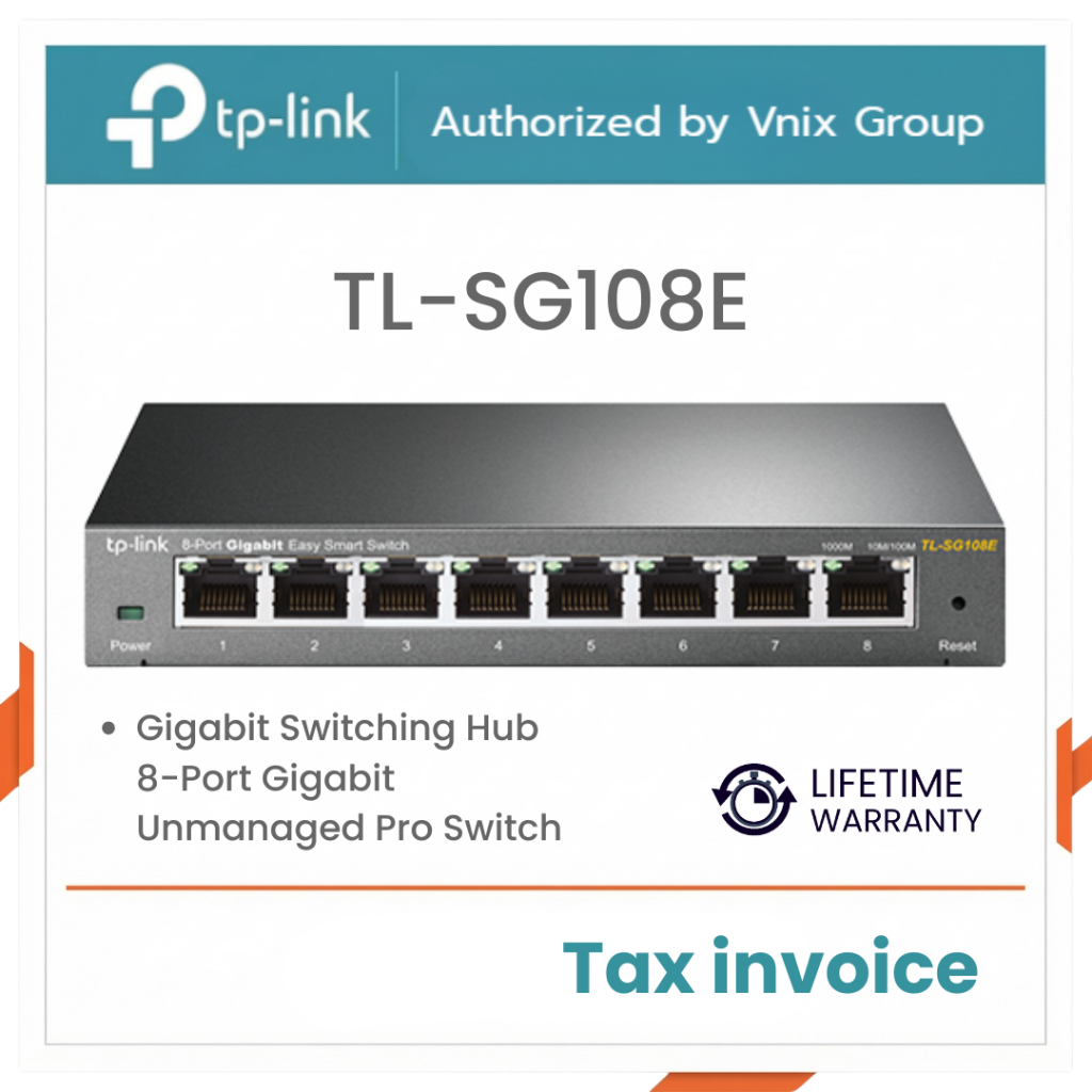 TL-SG108E TP-Link Gigabit Switching Hub 8-Port By Vnix Group