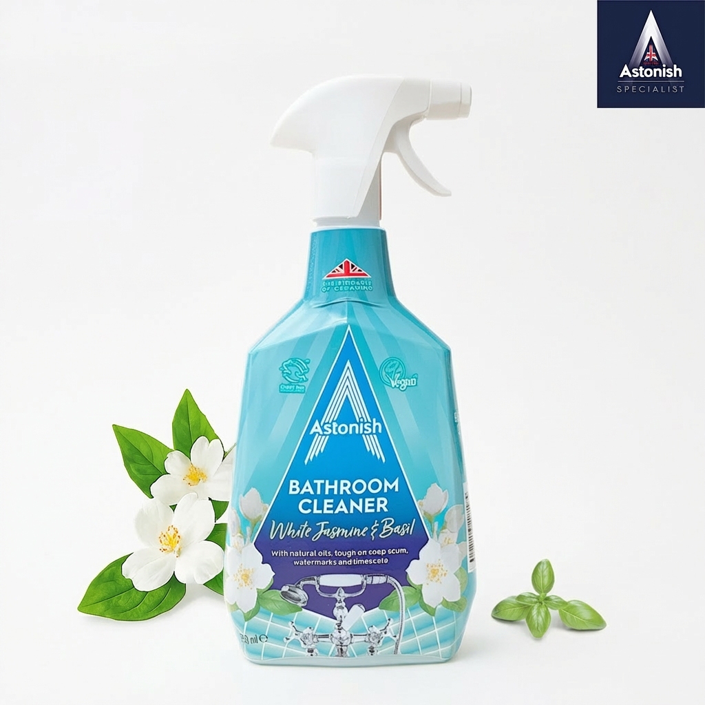 Astonish Bathroom Cleaner สเปรย์น้ำยาล้างห้องน้ำ ขจัดคราบน้ำบนกระจก คราบตะกรันก็อกน้ำ ขนาด 750 มล