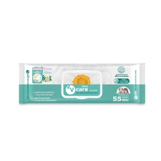 [แพ็ค3ห่อ] V CARE วีแคร์ ผ้าเปียกสำหรับผู้ใหญ่ น้ำบริสุทธิ์ 99% (โฉมใหม่)