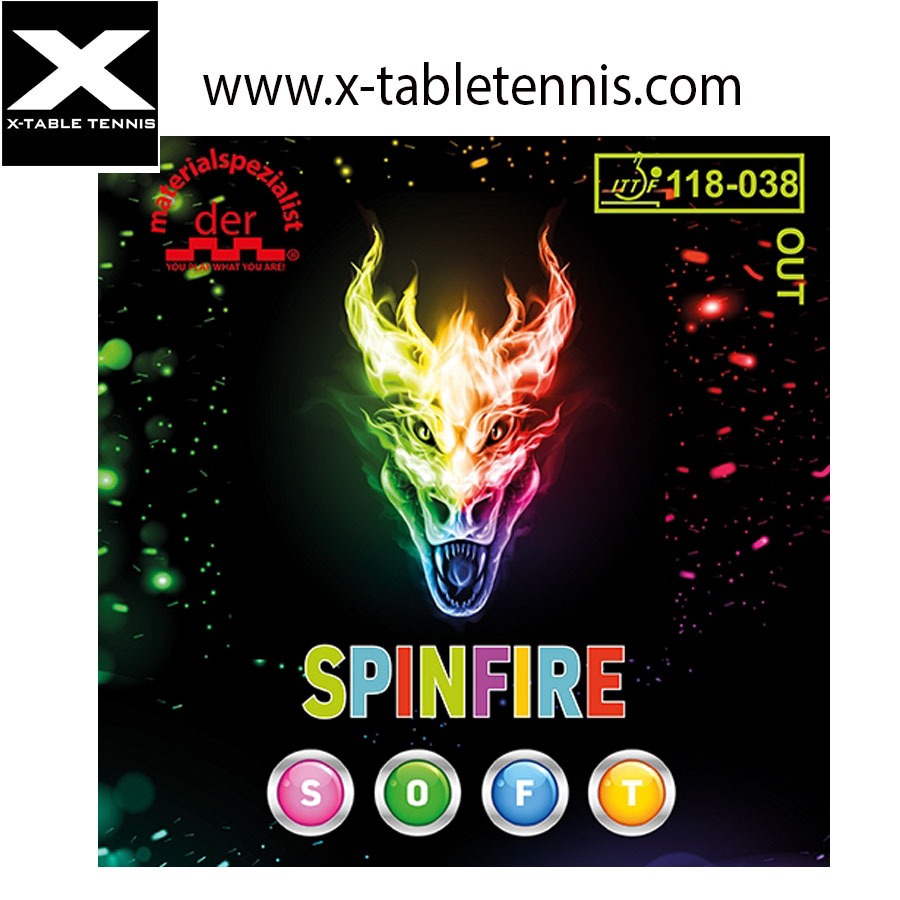 ยางปิงปองเม็ดสั้น der-materialspezialist รุ่น Spinfire Soft , รุ่น Spin fire Soft