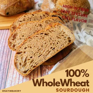 Nayimbakery 100% Wholewheat Sourdough น้ำหนัก 400g.