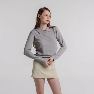 STAYSLAY.BKK | KNITE POLO LONG SLEEVE (เสื้อไหมพรมคอปกแขนยาวทรงสวย มีกระดุม)