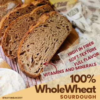 Nayimbakery 100% Wholewheat Sourdough น้ำหนัก 400g.
