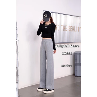 6228 กางเกง Dolly Dell ทรงตรงแต่งแถบ เพรช สวยมาก