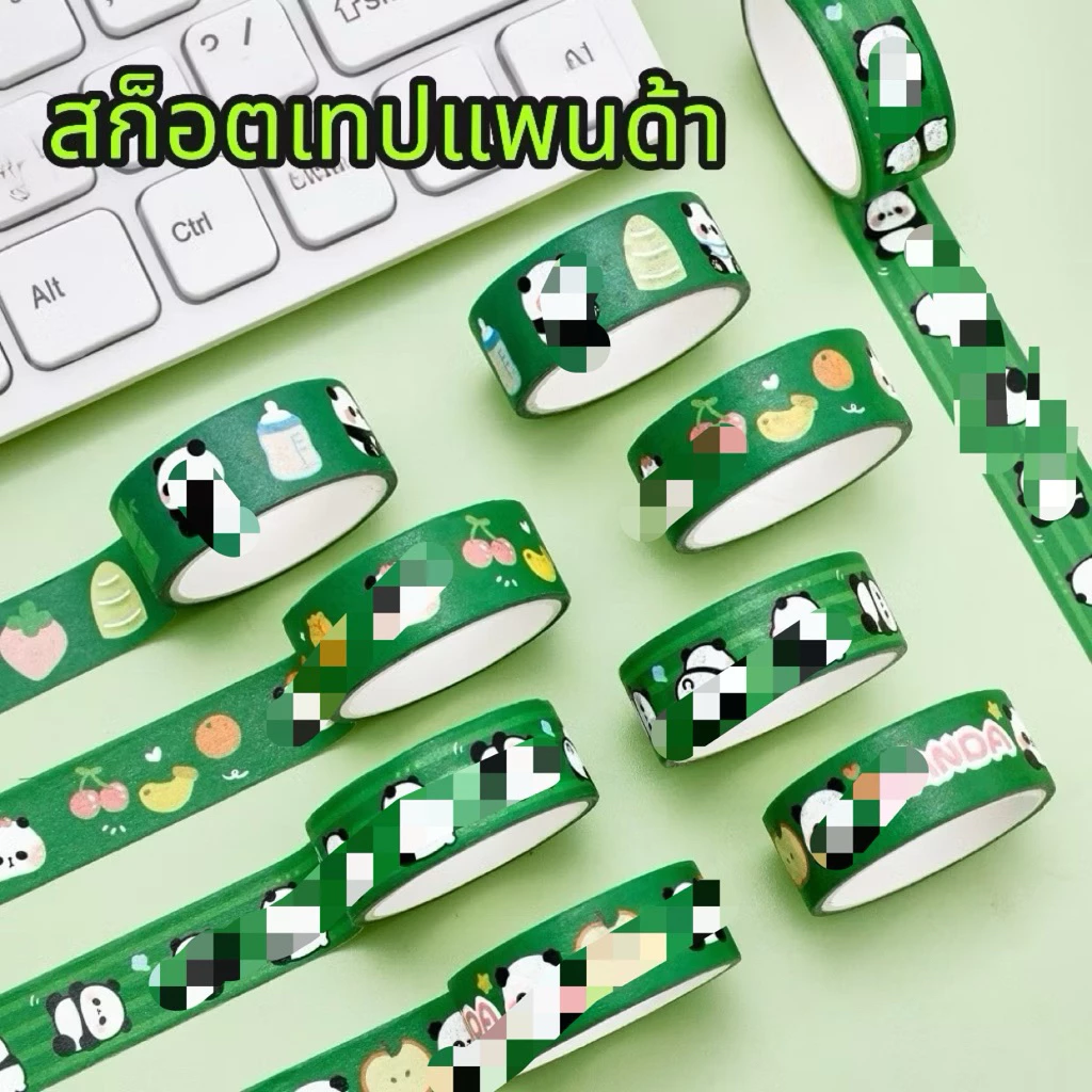 chuanchuan เทปตกแต่ง ลายแพนด้า สำหรับ DIY