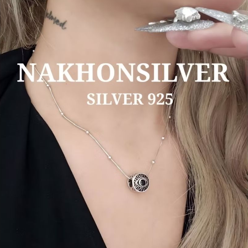 สร้อยคอ+จี้evileye // เงินแท้ 92.5