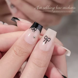 สติกเกอร์โบว์ เกรดพรีเมียม ใช้สำหรับแต่ง ติดเล็บ ราคาต่อแผ่น ลายน่ารักมาก