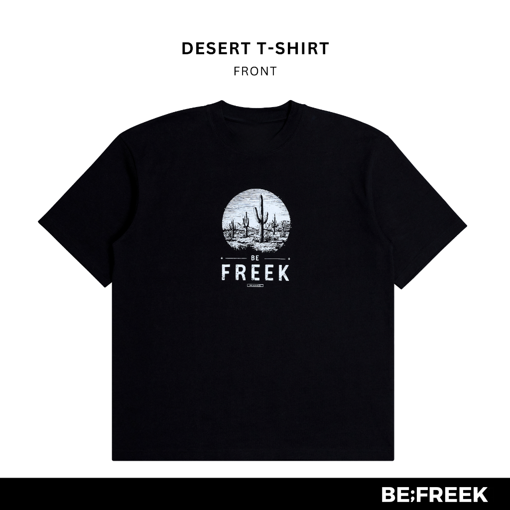 BE;FREEK เสื้อยืดสกรีนลาย BE EASY ทรงใหม่ สีครีม BE EASY IVORY REGULAR T-SHIRT