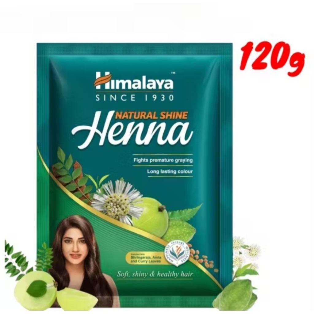 Himalaya Henna Natural 120gm_ เฮนน่าย้อมผม สมุนไพร ธรรมชาติ ปืดผมหงอก ของอินเดย