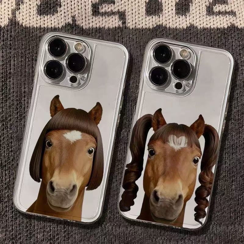 🔥สินค้าพร้อมส่ง! เคสม้าน่ารักสไตล์ฮา2สี เคส iPhone17/16/15 Pro Max/14/13/12/11/XS/8/7 ปีธนูต้องมี สไตล์อบอุ่นโดนใจ