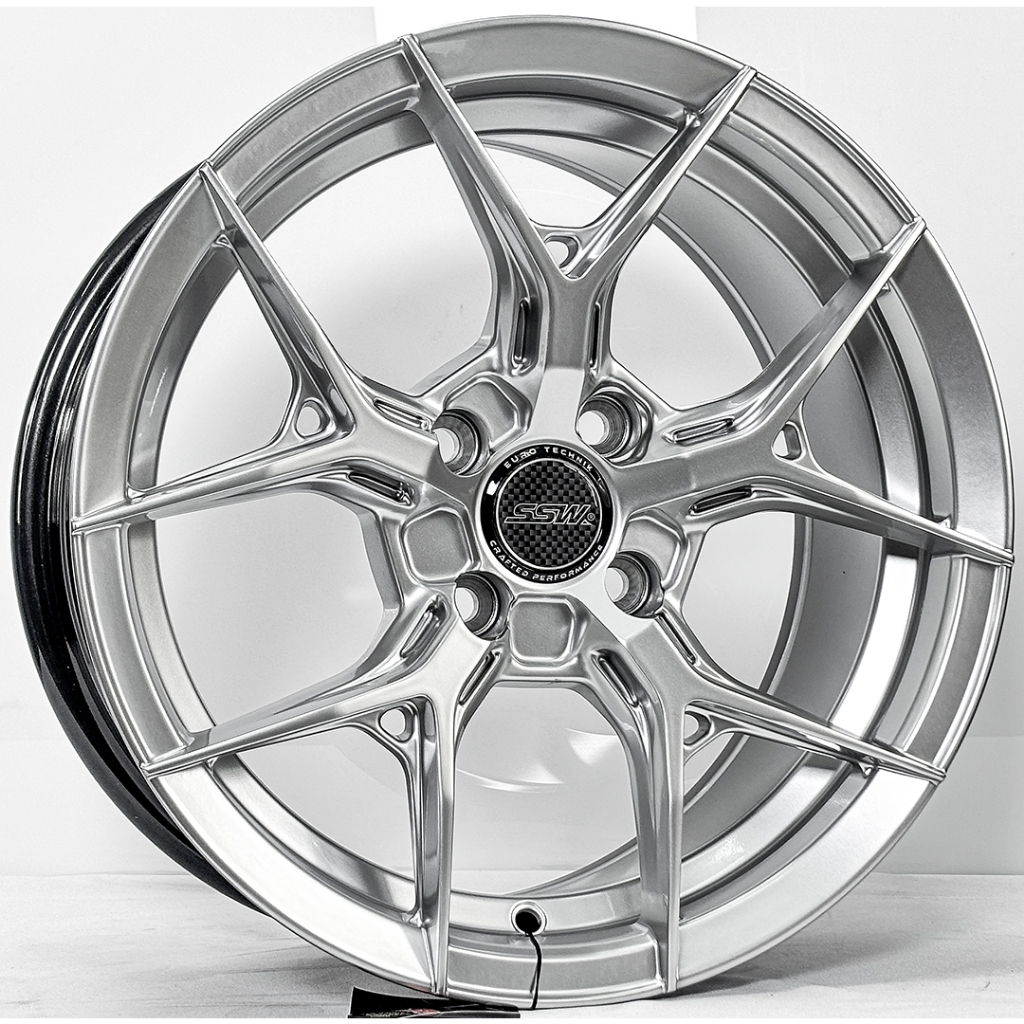 ล้อแม็กซ์ SSW S385 ขอบ15นิ้ว 4รู100 สีไฮเปอร์ซิลเวอร์ กว้าง7นิ้ว Offset35 [22842]