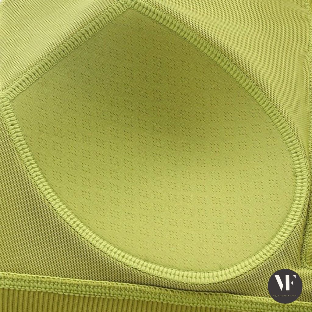 VF- Alice Bra: Sportbra (สปอร์ตบรา) ชุดออกกำลังกายผู้หญิง โยคะ พิลาทิส มีซิปรูดด้านหน้า ด้านหลังเว้าตัวยู บราในตัว - รูปที่ 6