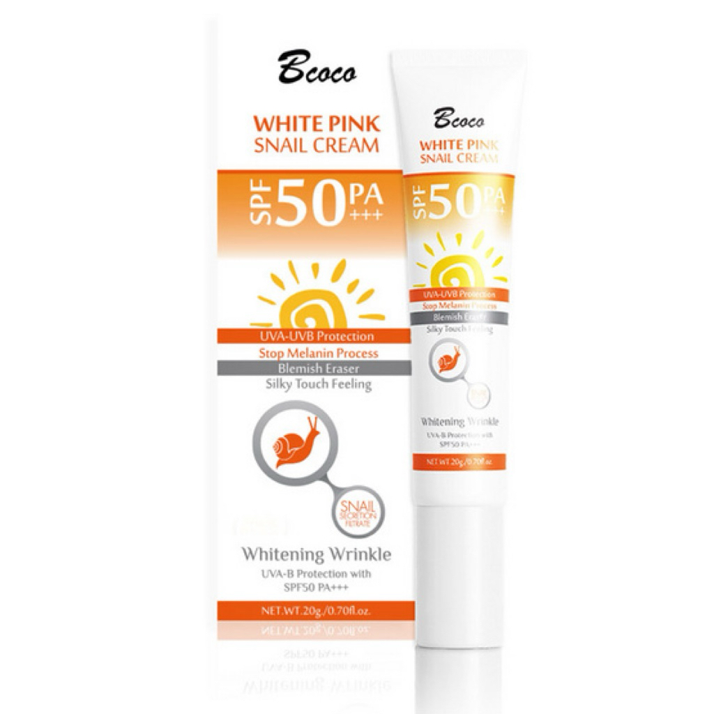 White Pink Snail Cream SPF50+++ กันแดดเมือกหอยทาก