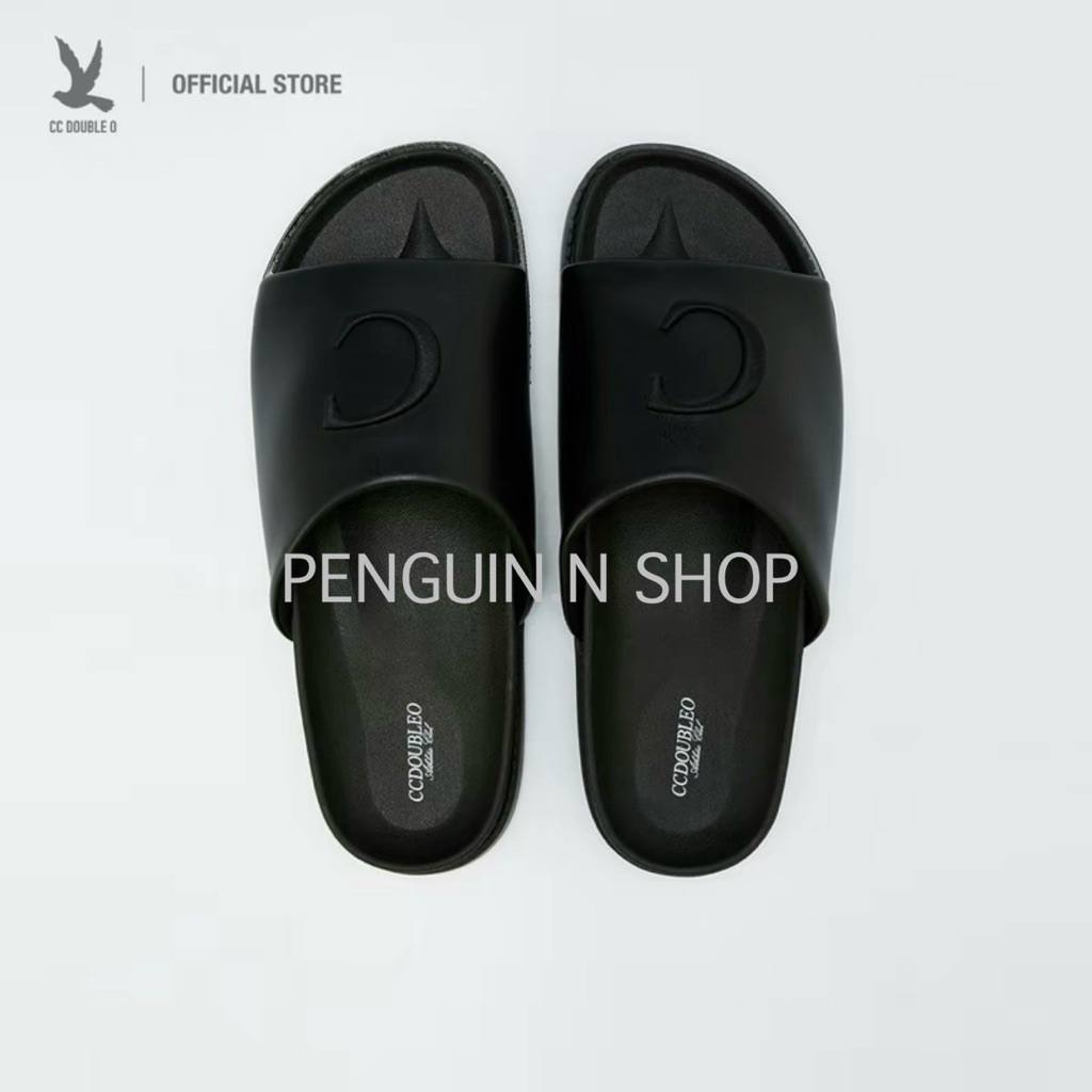 CC-OO  รองเท้าแตะ สีดำ ของแท้ 💯% มีถุงกระดาษ