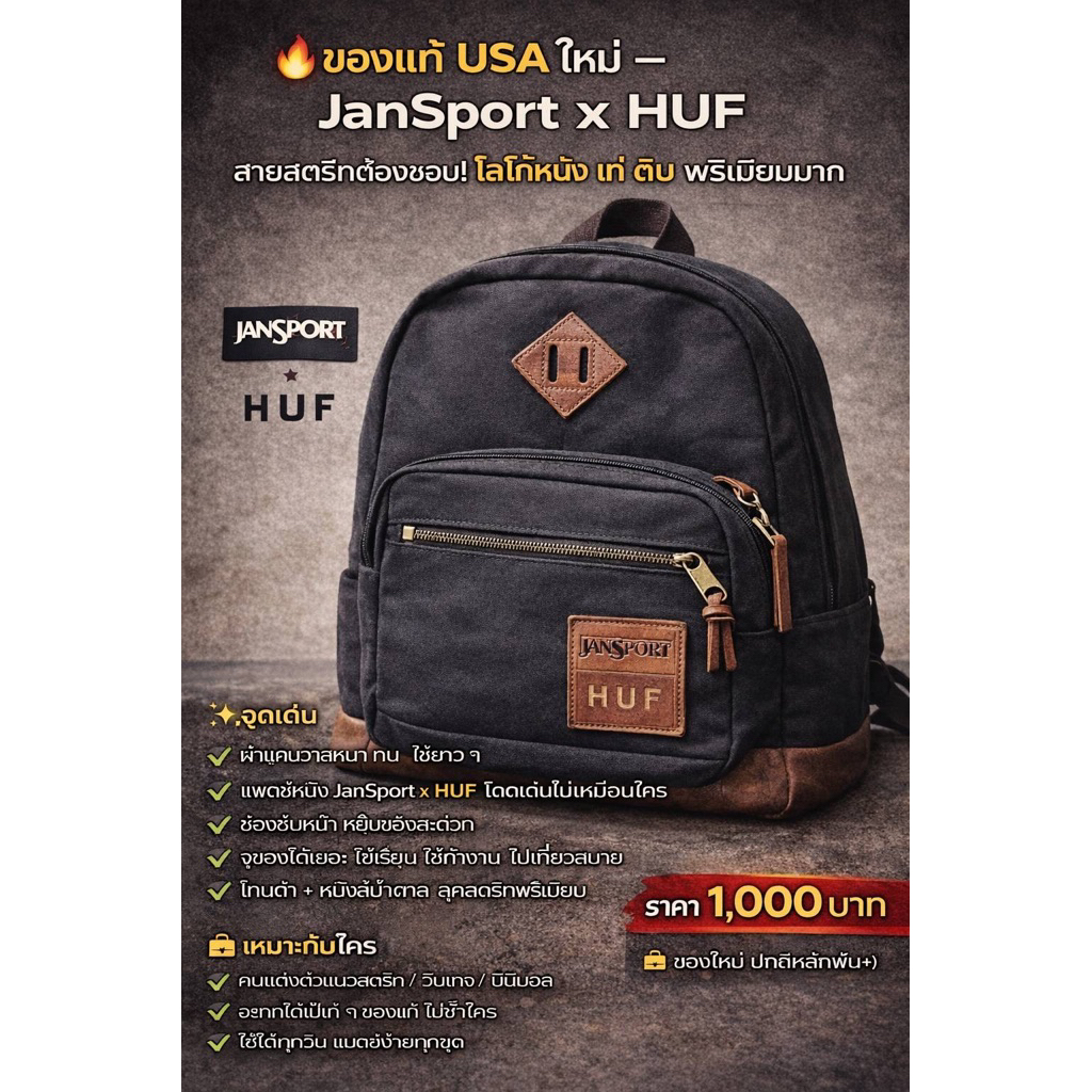 JanSport X HuF xxxxx
