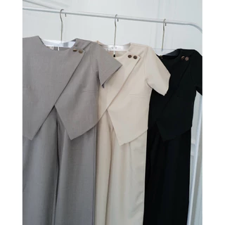 AIMEE SET (เสื้อและกางเกง) ชุดเซตเดียวจบ เสื้อแขนสั้นดีเทลไขว้สุดเก๋และกางเกงขายาว
