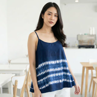 เสื้อสายเดี่ยวมัดย้อม งาน Handmade จากลำพูน มีหลายไซส์ หลายสี