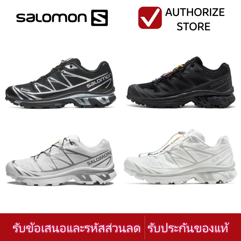 ของแท้ 100% Salomon XT 6 GTX Expanse Gore Tex Black White Silver รองเท้าผ้าใบสำหรับผู้ชาย และผู้หญิง