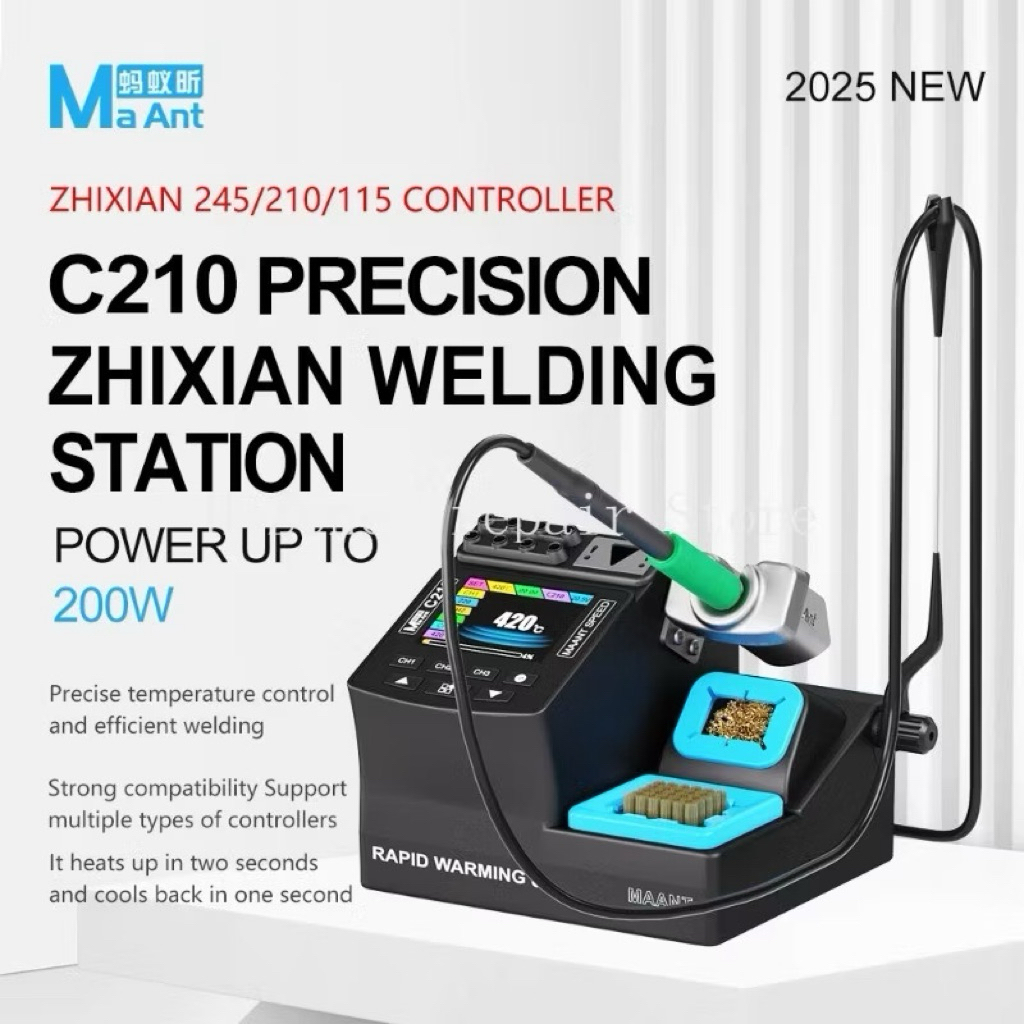 MaAnt Zhixian C210 หัวแร้งสถานีบัดกรีใช้งานร่วมกับ  หัวแร้งเคล็ดลับ C210  จับตะกั่วเชื่อมอิเล็กทรอนิกส์ Rework Station