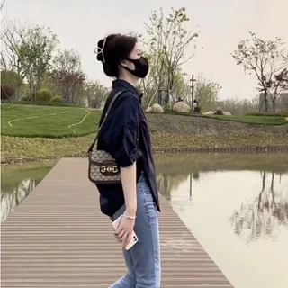 ของพร้อมส่ง🔥เสื้อเชิ้ตแขนสั้น แบบบาง ทรงหลวม ทรงหลวม New women's clothing แฟชั่นฤดูร้อน แขนสั้น คอปก สไตล์เกาหลี #F069