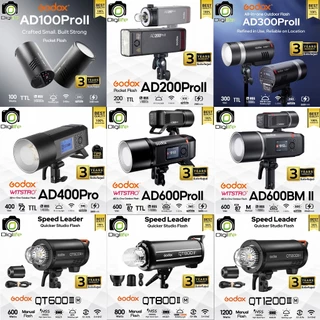 Godox Flash AD100ProII, AD200ProII, AD300ProII, AD400Pro, AD600ProII ,AD600BM , QT400III , QT600III, QT800II, QT1200III