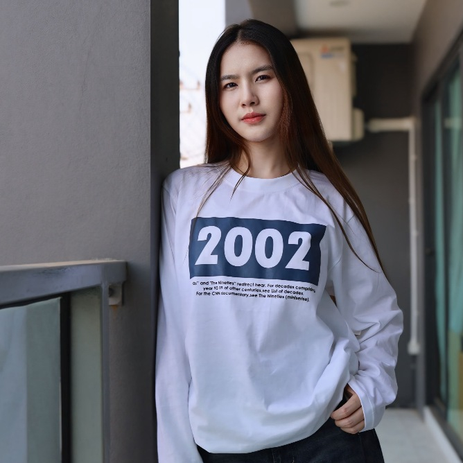 (พร้อมส่ง) เสื้อยืดแขนยาวลายปีเกิด - งานสกรีนติดแน่นทนนาน ผ้าคอตตอนเนื้อสัมผัสดี ระบายอากาศ