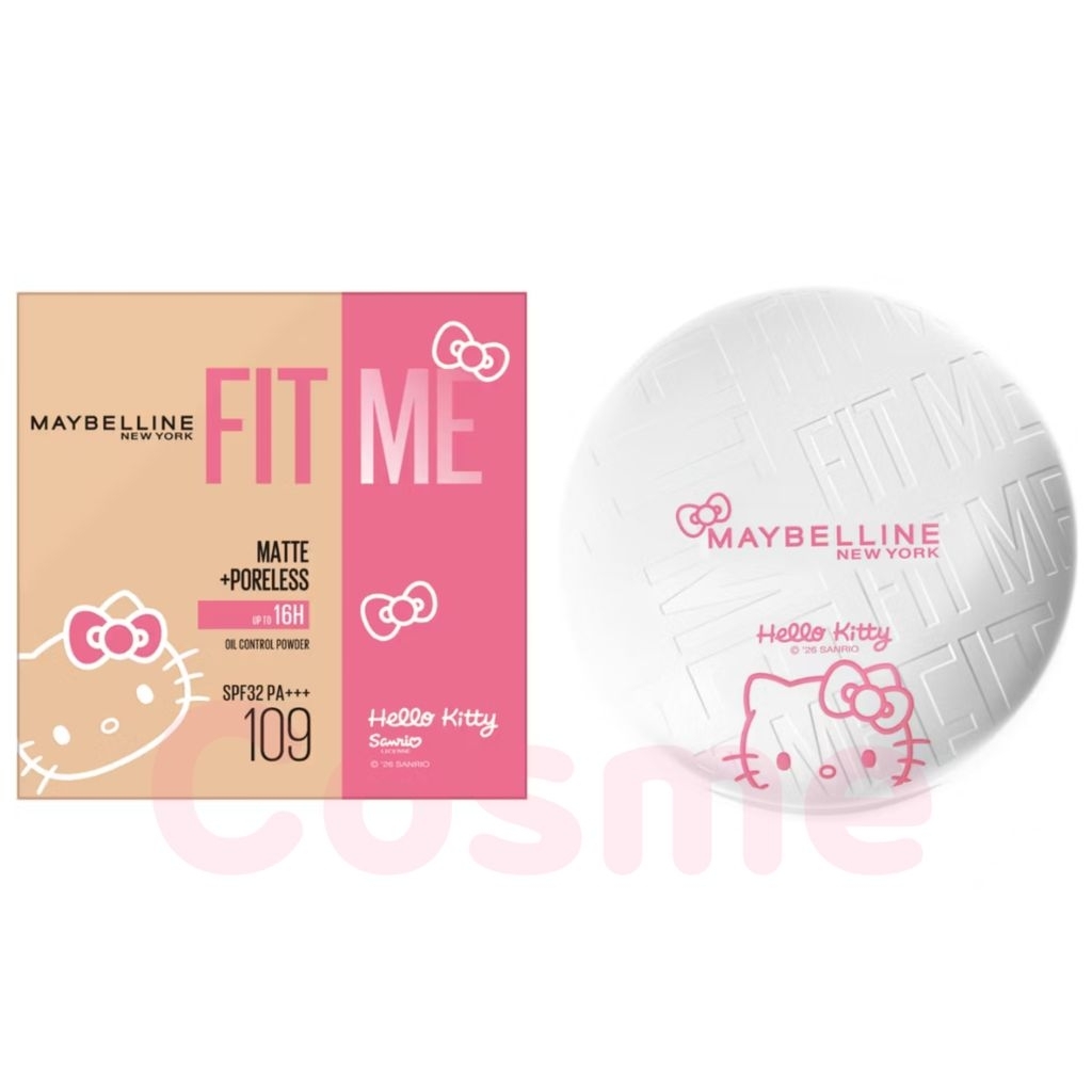 แป้งฟิตมี คิตตี้ Maybelline Fit Me Matte + Poreless Powder Hello Kitty Collection 6ก.