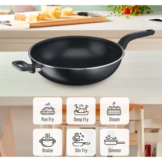 Tefal Cook Easy กระทะก้นลึก รุ่น B5038996 ขนาด 32 ซม. สีดำ