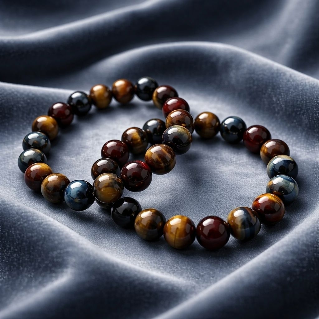 ไทเกอร์อาย‼️สามทหารเสือ ตาเสือ 3 สี มัลติไทเกอร์อาย หินมงคล tiger eye