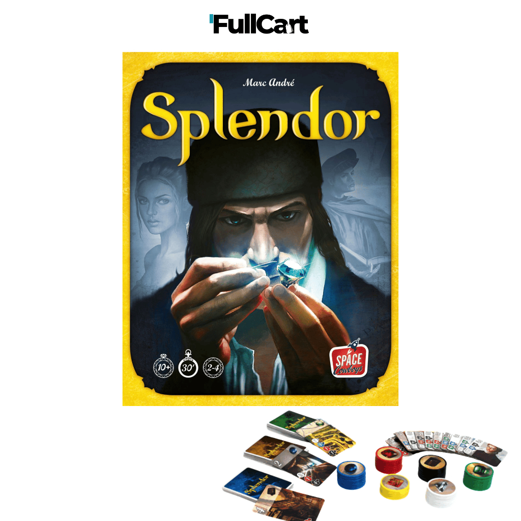 Splendor Board game บอร์ดเกม เกมค้าเพชร  เกมเหรียญ เกมการ์ด เกมพ่อค้าเพชร ภาษาอังกฤษ English version By FullCart.