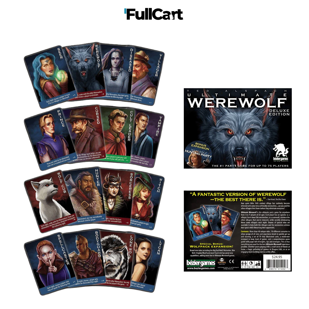Ultimate Werewolf Deluxe Edition Board Game เกมการ์ด บอร์ดเกม เกมการ์ดหมาป่า แววูฟ เวอร์ชั่นภาษาอังกฤษ By FullCart. thumbnail 4