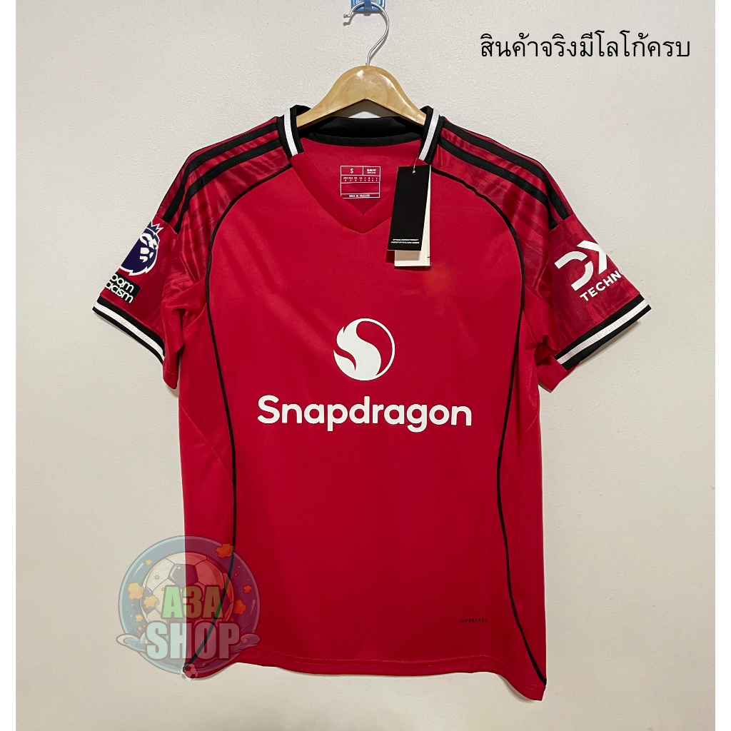 ใหม่ล่าสุด!!เสื้อฟุตบอลทีม Manยู ผีแดง 2025/26เกรดแฟนบอลAAA