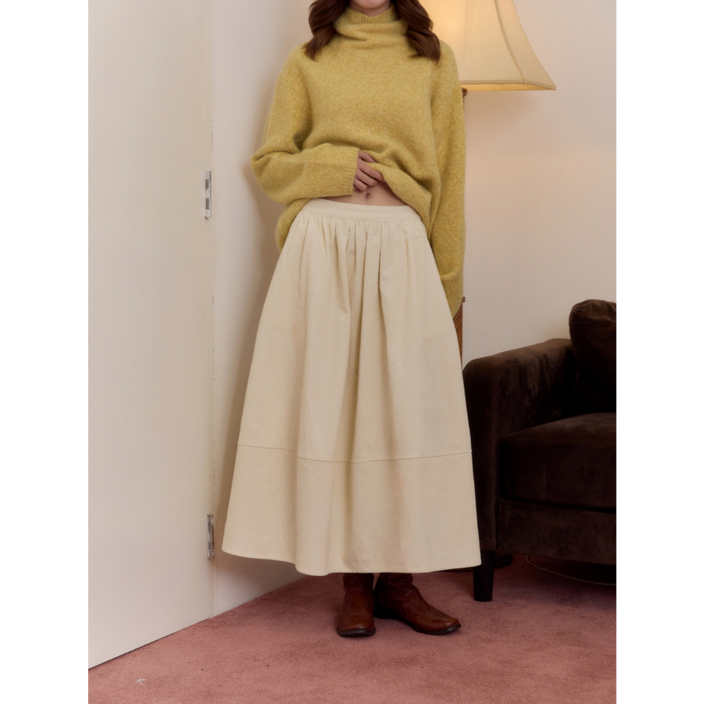 Pixel Skirt - Snow Begins กระโปรงยาวผ้าลูกฟูกเนื้อหนา กันหนาว