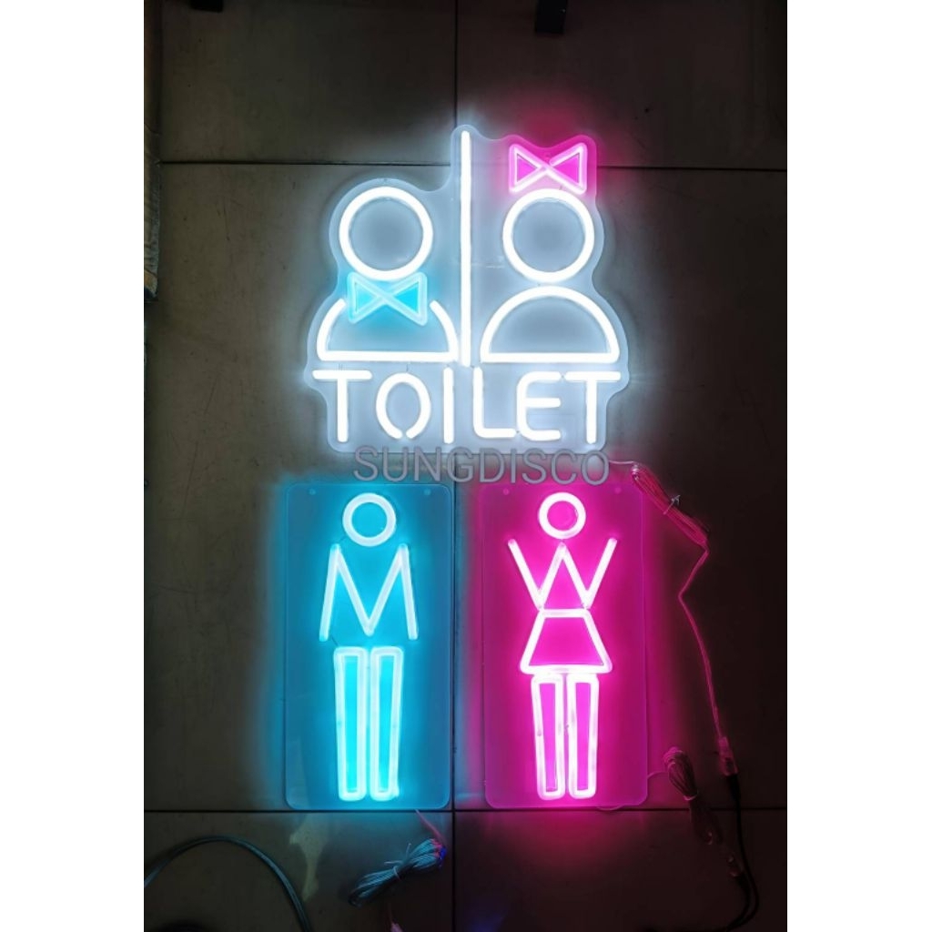 ป้ายไฟห้องน้ำ Toilet LED Neon Flex อะคริลิคแผ่นใส