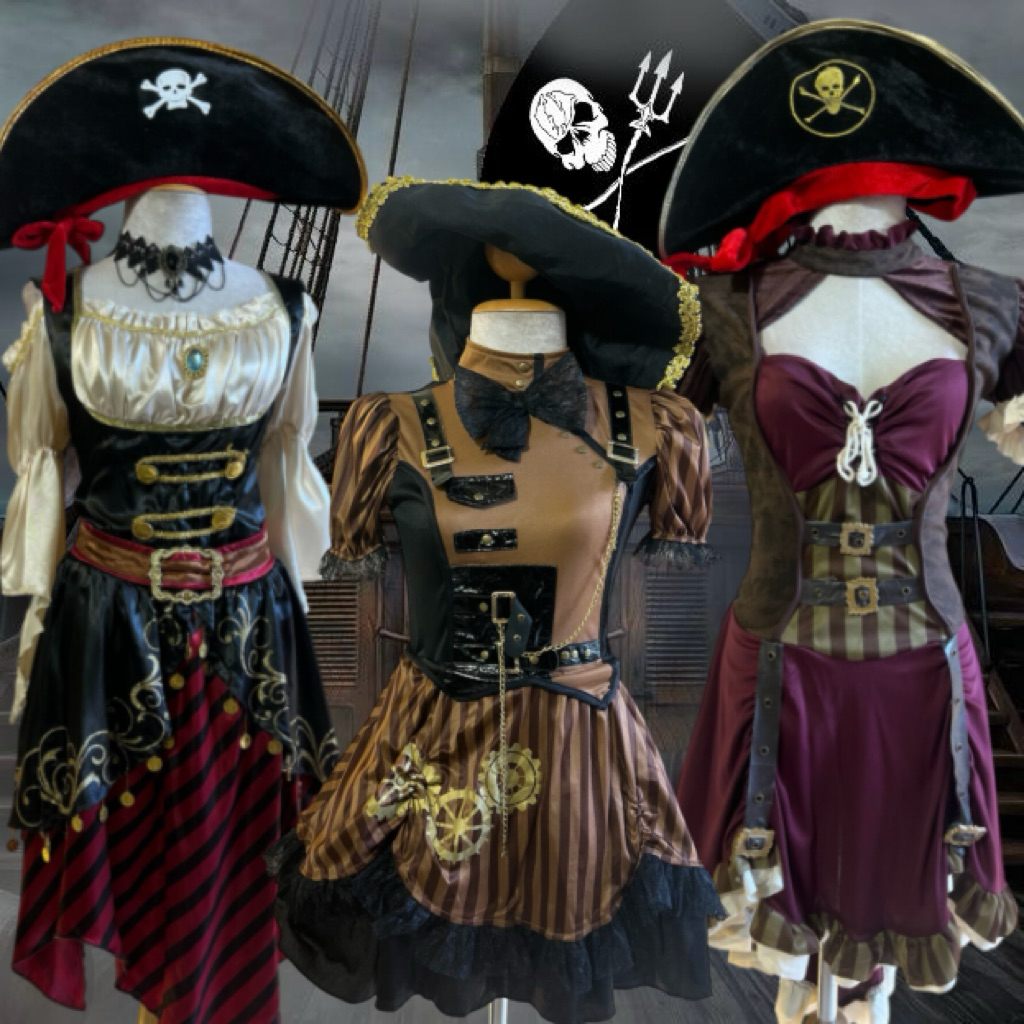 ชุดโจรสลัดผู้ใหญ่มือ2พร้อมส่ง⚓️ชุดพร้อมหมวก☠️