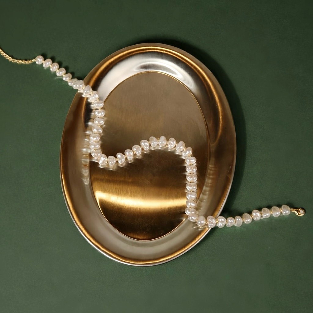 Meraki. Talitha Necklace (stainless steel) 37+5cm ไข่มุกเทียม