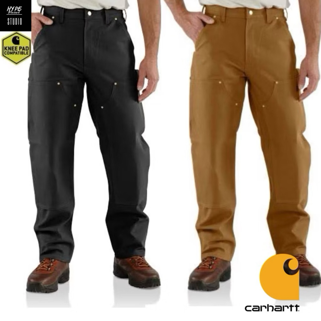 กางเกง CARHARTT ICONIC B01 FIRM DUCK DOUBLE-FRONT DUNGAREE ของแท้ 100% [PREORDER]
