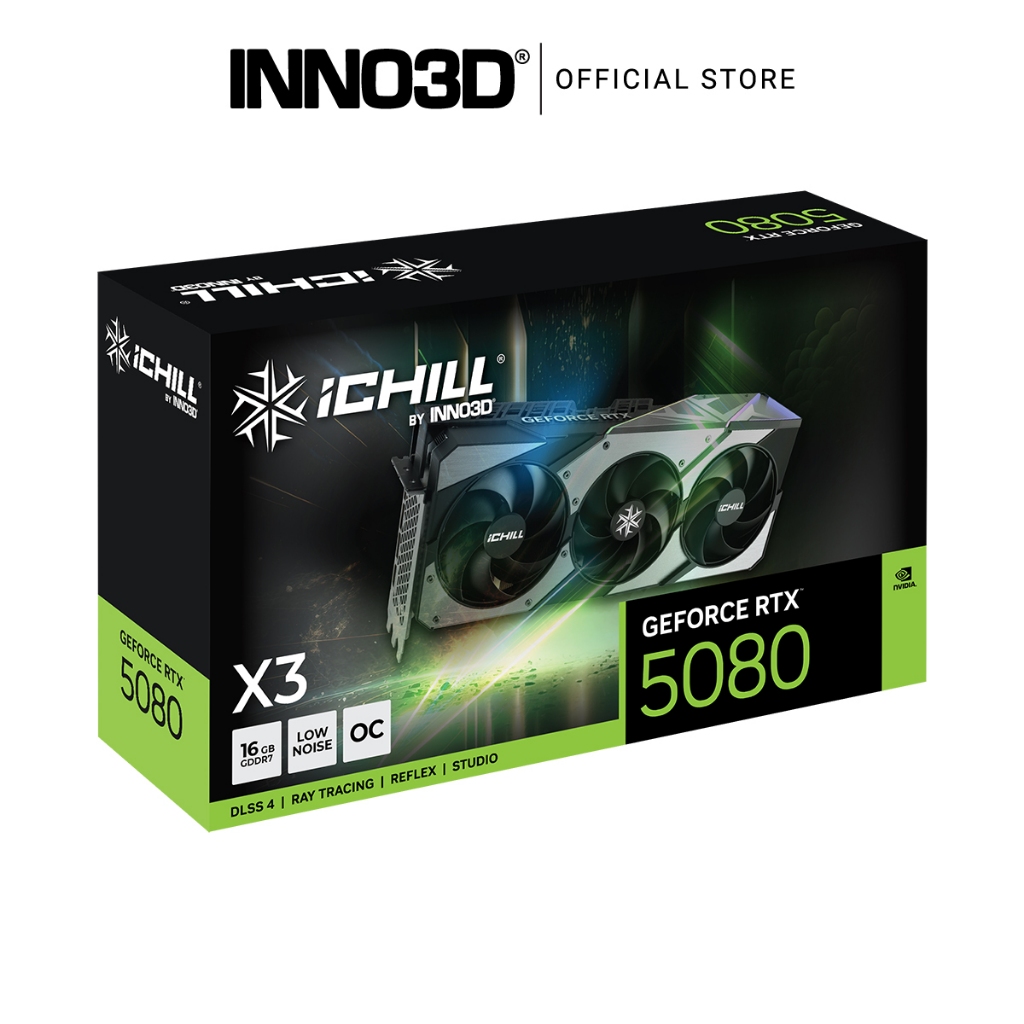 VGA INNO3D RTX 5080 ICHILL X3 16GB GDDR7 3XDP-HDMI : C50803-16D7X-176069H