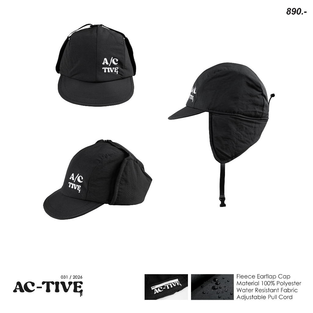 AC-TIVE Fleece Earflap Cap / 890 B.